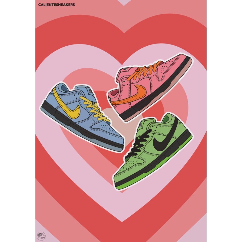 Lámina Nike SB Dunk Low The Powerpuff Girls